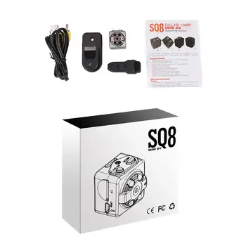 SQ8 Mini Vaizdo Kamera 1080P HD Naktinio Matymo Jutiklis Kūno Judesio DVR Mikro Kamera
