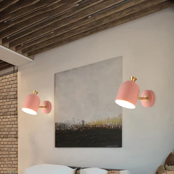 Šiaurės Kūrybiškumą Paprastumo E27 LED sienos lempos AC220V patalpų lovos, miegamojo kambarį restoranas apšvietimo sconces rungtynių