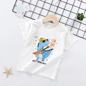 Mergina Drabužius Berniukas T-Shirts Animacinių filmų Spausdinti Marškinėliai Vaikams Vasarą trumpomis Rankovėmis T-Shirt vatos Pagaliukai Drabužiai