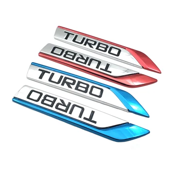 Pora Metalo Pusės Sparno Turbo Ženklelis Sporto Dekoratyviniai Aksesuarai Auto Emblema Lipdukas Durų Sparno Lipdukas