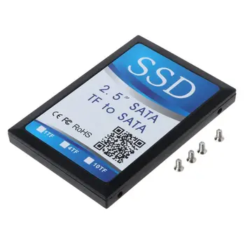 4 Micro SD SATA 2.5 Colių Namų TF į SATA SSD (Solid State Drive Grupės RAID Adapteris Keitiklis Kortelės