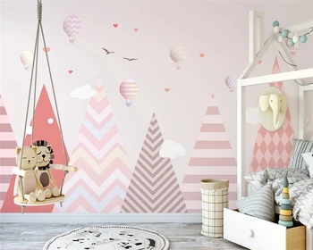 Beibehang Užsakymą balionas vaikų kambario foną dekoratyvinis dažymas šiuolaikinės minimalistinė geometrinių tapetai tėtis peint