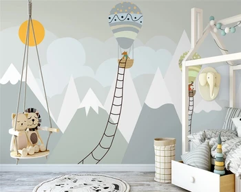 Beibehang Užsakymą balionas vaikų kambario foną dekoratyvinis dažymas šiuolaikinės minimalistinė geometrinių tapetai tėtis peint
