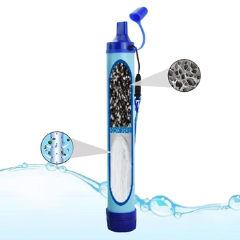 Lauko laukinis gyvenimas avarinis vandens valymo laukinių gerti nešiojamų filtras šiaudų 99.99% vandens valymo kempingas, žygiai, vandens valytuvas