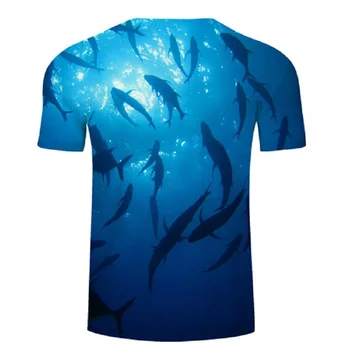 Vasaros laisvalaikio vyrai 3d atspausdintas Marškinėlius, žuvų modelis atspausdintas marškinėliai vyrams ir moterims, Hip-hop Azijos dydis s-6xl
