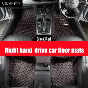 SAULĖTĄ FOX right hand drive/RHD automobilis grindų kilimėliai Mercedes Benz C W204 W205 E W211 W212 W213 S klasės CLA GLC ML GLE GL kilimas