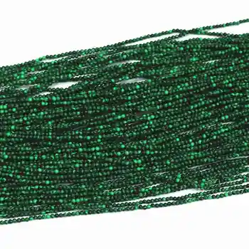 Karšto pardavimo žalia malachito pusbrangis akmuo, 2mm 3mm, apvalūs karoliukai, aukštos kokybės 