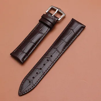Atstumas dirželiai tinka ženklo laikrodžiai vyrams juoda ruda Watchbands italijos karvės odos odinis dirželis žiūrėti apyrankę 19mm 20mm 21mm 22mm