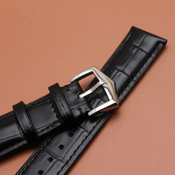 Atstumas dirželiai tinka ženklo laikrodžiai vyrams juoda ruda Watchbands italijos karvės odos odinis dirželis žiūrėti apyrankę 19mm 20mm 21mm 22mm
