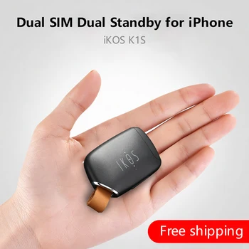 Dual Sim Dvejopo Laukimo Adapteris iKOS K1S Ne Jailbreak iOS 14Call Teksto Funkcijas iPhone5-12/ i Pod Touch 6/i Pad
