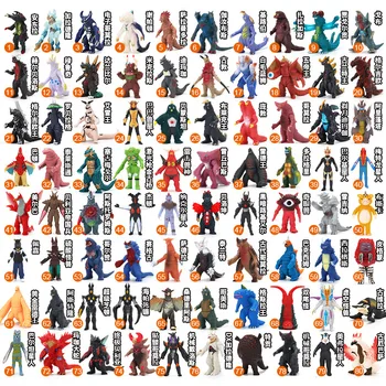 Visi 100 Stilių 41-80 Mažų 12 cm Minkšta Klijai Monstras Ultraman Kilnojamojo Pav Žaislą Dovanų Godzilla Beria Yaki Orochi Karaliaus Raudona