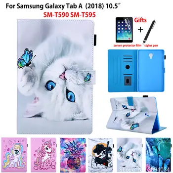Case For Samsung Galaxy Tab A2 2018 10.5 T590 T595 T597 SM-T590 SM-T595 Smart Cover 