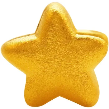 Klasikinis Star 999% 24K Geltonojo Nekilnojamojo Kieta Originali 3D Širdies Aukso AU999 Pakabukas Karoliai Moterų Išgalvotas Upscale Office Papuošalai Dovana