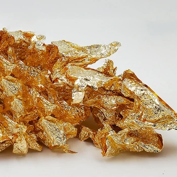 100VNT Valgomieji Aukso naftos 24K Aukso lapų Kepimo Aukso Folija Ledų Aukso Folijos Lapus Vestuves Apdaila