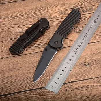 BENCHMXDE lankstymo kišenėje Lauko peilis 440 Blade black titano plieno Rankena kempingas medžioklės įrankis, survial taktinis EDC įrankis