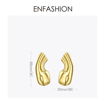 ENFASHION Punk ausies spenelio Ausies Manžetai Klipą Auskarai Moterims, Aukso Spalvos Auricle Earings Be Auskarų bižuterijos E191121