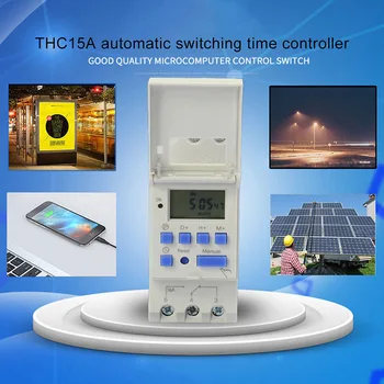THC15A Skaitmeninis Laikrodinis Jungiklis Relės Kontrolės LCD DIN Programuojami QJS Parduotuvė