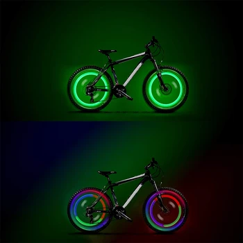 4PCS Dviračių LED Šviesos Padangų Vožtuvų Dangtelis Dviračių Flash Light Mountain Road Bike Dviračių Padangos Varantys Žibintai LED Neon Lempos Padengti Ratų