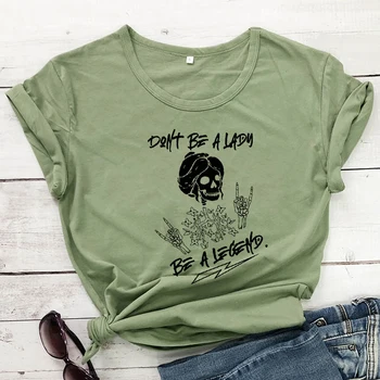 Nereikia Būti Lady Būti Legenda T-shirt Juokinga 90s Mergina Galia Grafinis Tee Marškinėliai Viršuje Atsitiktinis Moterų trumpomis Rankovėmis Feminizmo Juoda Marškinėlius
