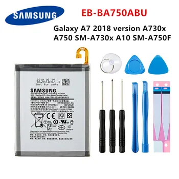 SAMSUNG Originalus EB-BA750ABU 3400mAh baterijos SAMSUNG Galaxy A7 2018 redakcija A730x A750 SM-A730x A10 SM-A750F +Įrankiai