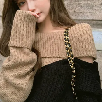 Kimutomo Moterų Megztinis Rudenį, Žiemą 2020 Korėjos Prarasti Mados Moterų Atsitiktinis Moterų Spalvų Storų Megztinių Outwear