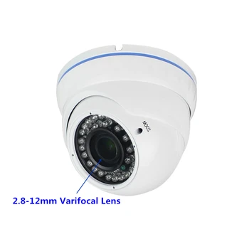 H. 265 5MP Aukštos Rezoliucijos POE Dome IP VAIZDO Kamera, Patalpų Mini Dome 2.8-12mm Varifocal Lens P2P ONVIF Tinklo Stebėjimo Kamerą