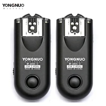 YONGNUO RF603 II C1 Wireless Flash Trigger 2 siųstuvai-imtuvai Canon 1100D 1000D 600D 700D 650D 100D 550D 500D 450D 400D 60D 70D