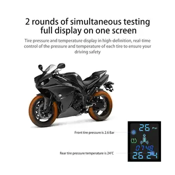 3PCS Jutiklis PSSS USB Sąsaja Padangų Slėgio Stebėjimo Naujas Motociklo Padangų Slėgio Signalą 2020 Belaidžio