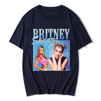 Vyriški Juodi marškinėliai Hipster Juokinga T Shirts Hip-Hop Negabaritinių Marškinėliai Britney Spears Gražių Nuotraukų Spausdinimo Trumpas Harajuku Tees