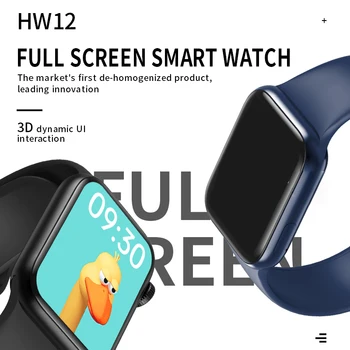 HW12 Smart Watch Vyrų jutiklinių 1.57 colių apsauga slaptažodžiu pasukti mygtuką smartwatch PK iwo 13 w46 W26
