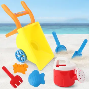 7 Vnt Karutis Paplūdimio Žaislai Vaikams, Smėlio Žaislai Pastato Smėlio Pilių Formų