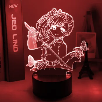 Anime Demon Slayer Tsuyuri Kanawo Pav Led Nakties Šviesos Mergaičių Kambario Dekoro naktinė lempa Kimetsu Nr. Yaiba Dovanų Stalo 3d Lempos