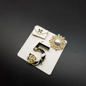 Elegantiško, Prabangaus Prekės ženklo Dizainas ženklelis Sagės Žiedų Skaičius 5, papuošalai, aksesuarai, apykaklės pin moteriška sagė