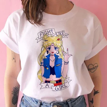 Sailor Moon drabužius moterų derliaus spausdinimo tumblr 