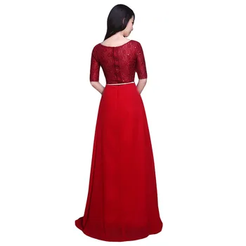 DongCMY 2020 mados nėriniai nuotakos Vedęs raudona ilgai dizaino oficialų vestidos longo vakarinę suknelę