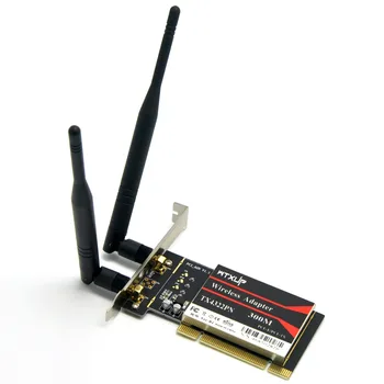 WTXUP Broadcom BCM4322 802.11 n 300Mbps Wireless PCI WLAN Card Desktop PCI WiFi Adapteris, skirtas MAC/Windows 7/8/10/Linux