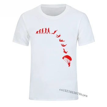 Eikite Parašiutizmas Evoliucija Juokingas Naujas Viršūnes Marškinėliai Helovinas Vyrų T-Shirt Medvilnės Atitikimo T-shirt Harajuku Mados Droshipping
