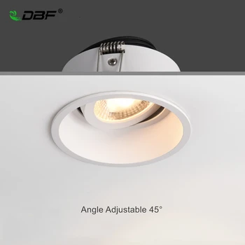 [DBF]Frameless Kampas Reguliuojamas Įleidžiamas LED Downlight 5W 7W 12W 15W Pritemdomi Giliai Glare LED Lubų Vietoje Šviesos Pic Fone