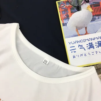 Harajuku Animacinių filmų Mielas Anime Spausdinti Balti trumpomis Rankovėmis Kuromi T-shirt Vasaros Y2k O-kaklo Saldus Mergaitė, Marškinėlius korėjos moteriški marškinėliai