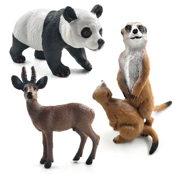 Baltas Krokodilas Panda Šimpanzė gnu Koala Elnias Swan gyvūnų modelio, statulėlės, namų dekoro pasakų sodo puošmena priedai