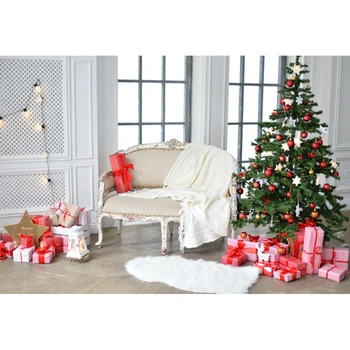 Yeele Kalėdų Medis, Gėlių, Šviesos, Backdrops Sienų Dekoro ir Namų Dekoro fotografijos fone Fotografijos fonas