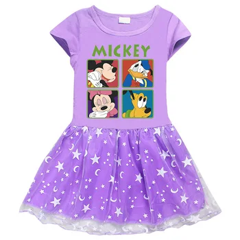 Mickey Mergaitės Vasaros Mergaitės Kūdikio, Vaikiška Animacinių Filmų Minnie Suknelė Vaikų Šalis Gimtadienio Proga Baleto Drabužiai Princesė Mielas Suknelės