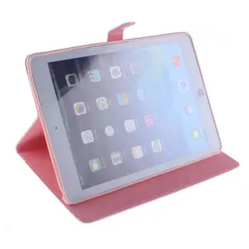 Raudona povo Plunksna Apversti PU Odos Stovėti tablet case For iPad Air 2 1 Apple iPad 6 5 4 3 2 smart Cover ipad 4 3 2