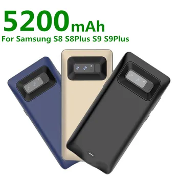 Samsung Galaxy S8 S9 Plus baterijos kroviklis atveju S8 S8Plus S9 Išorinio Maitinimo Banko Įkrovimo Visišką apsaugą Apmokestinimo Atveju