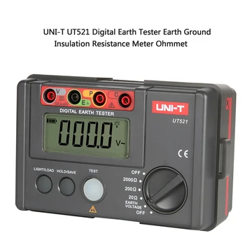 VIENETO UT521 skaitmeninis įžeminimo testeris 0-200V 0-2000 įžeminimo varža testeris galios ir elektros sistemomis