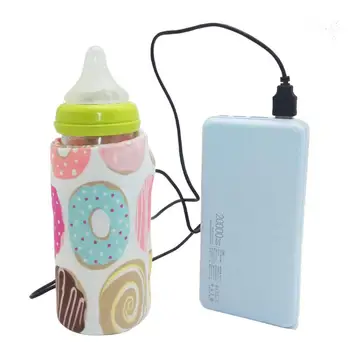 USB Pieno Šilčiau Kelionių Kūdikis Nešiojamas Termostatas Butelis Šilčiau Kūdikių Slaugos Butelį Pieno Šildytuvas Šildymo Saugos Reikmenys
