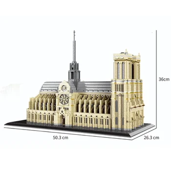 Mini Miesto Garsaus Architektūros Potala Blokai Notre Dame De Paris Modelis Statybinės Plytos Švietimo Žaislai vaikams dovanos