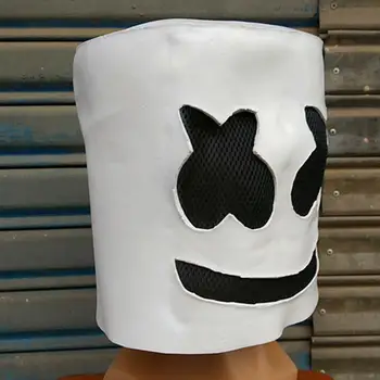 DJ, LED Full Face Marshmello Kaukė Šviesos Latekso Kaukė Šalies Prop Cosplay Šviesos Marshmallow Šalmas Halloween Party Dropship