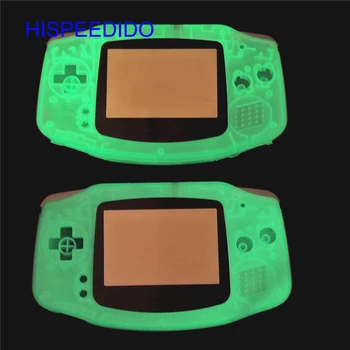 HISPEEDIDO Mėlyna Gameboy Advance Švyti Tamsoje Noctilucent Plastiko Lukštais Atveju Būsto Ekranas GBA Šviesos Padengti