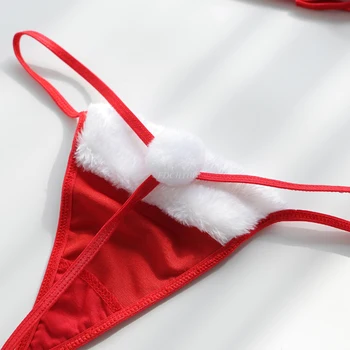 Prancūzijos Moterų Anime Triušis Zuikis Kalėdų Cosplay Kostiumai Šalis, Miela Seksuali Bikini Erotinis Apatinis Trikotažas Babydoll Sexy Santa Suknelė